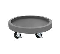 HTDRE Chariot à roulettes pour Plantes - 36 cm, Gris et Noir, pour Pots de Fleurs, intérieur/extérieur - Support et Soucoupe Polyvalents avec Frein - Idéal pour la Maison et Le Jardin