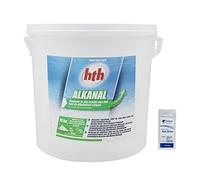 HTH ALKANAL Poudre - 10kg | Correcteur TAC - Augmente l'Alcalinité + 10 Tests HPS OFFERTS 6 en 1