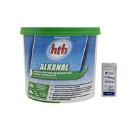 HTH ALKANAL Poudre - 5kg | Correcteur TAC - Augmente l'Alcalinité + 10 Tests HPS OFFERTS 6 en 1