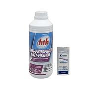 HTH Anti-PHOSPHATES Liquide - 1L | Elimine des Phosphates - Ultra Concentré + 10 Tests HPS OFFERTS 6 en 1