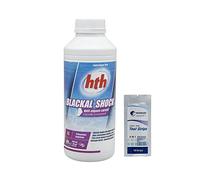 HTH BLACKAL Shock Liquide - 1L | Anti-Algues Curatif Choc - Concentré + 10 Tests HPS OFFERTS 6 en 1