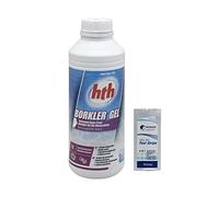 HTH BORKLER Gel - 1L | Nettoyant Ligne d'eau + 10 Tests HPS OFFERTS 6 en 1