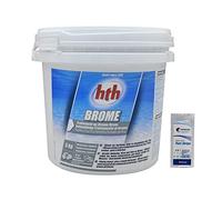 HTH Brome Pastilles 20g - 5kg | Brome Lent - Désinfection Régulière - Dissolution Lente + 10 Tests HPS OFFERTS 6 en 1