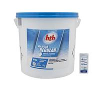 HTH MAXITAB Regular Galet 500g - 10kg | Chlore Lent Stabilisé - Désinfection Régulière - Dissolution Lente + 10 Tests HPS OFFERTS 6 en 1