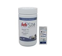 HTH Spa Brome Pastilles 20g - 1kg | Brome Lent - Désinfection Régulière - Dissolution Lente + 10 Tests HPS OFFERTS 6 en 1