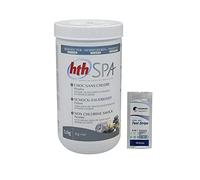 HTH Spa Choc sans Chlore Poudre - 1,2kg | Oxygène Actif Choc - Activateur de Brome - Désinfection Choc sans Chlore - Dissolution Rapide + 10 Tests HPS OFFERTS 6 en 1