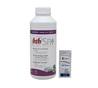 HTH Spa Eau ECLATANTE 3 en 1 Liquide - 1L | Clarifiant - Non moussant + 10 Tests HPS OFFERTS 6 en 1