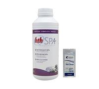 HTH Spa NETTOYANT Liquide - 1L | Nettoyant Spa - Nettoie et Détartre Le Spa + 10 Tests HPS OFFERTS 6 en 1