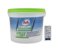 HTH STABILIZER Granulés - 3kg | Stabilisant/Stabilisateur du Chlore + 10 Tests HPS OFFERTS 6 en 1