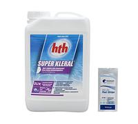 HTH Super KLERAL Liquide - 3L | Anti-Algues Multifonction - Triple Action : Anti Algues, Anti Tartre, Séquestrant Métaux - Non moussant + 10 Tests HPS OFFERTS 6 en 1