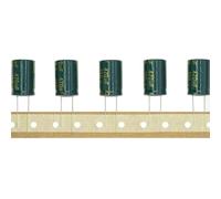 HUABAN 10 pièces 100V 470UF 16x25mm Condensateur électrolytique aluminium à enfichage Haute Fréquence LOWESR avec gaine thermorétractable verte 100 Volt 470 UF