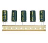 HUABAN 10 pièces 63V 3300UF 18x35mm Condensateur électrolytique aluminium à enfichage Haute Fréquence LOWESR avec gaine thermorétractable verte 63 Volt 3300 UF