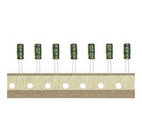 HUABAN 100 pièces 35V 47UF 5x11mm Condensateur électrolytique aluminium à enfichage Haute Fréquence LOWESR avec gaine thermorétractable verte 35 Volt 47 UF