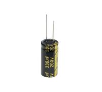 HUABAN 5 Pièces 200V 330UF 18x35mm Condensateur électrolytique à fil de plomb Haute fréquence Faible résistance série équivalente 200 Volt 330 UF