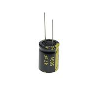 HUABAN 5 Pièces 500V 47UF 18x25mm Condensateur électrolytique à fil de plomb Haute fréquence Faible résistance série équivalente 500 Volt 47 UF