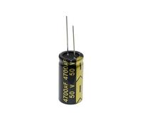 HUABAN 5 Pièces 50V 4700UF 18x35mm Condensateur électrolytique à fil de plomb Haute fréquence Faible résistance série équivalente 50 Volt 4700 UF