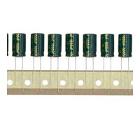 HUABAN 50 pièces 16V 1000UF 10x17mm Condensateur électrolytique aluminium à enfichage Haute Fréquence LOWESR avec gaine thermorétractable verte 16 Volt 1000 UF
