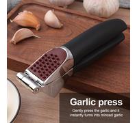 Huacan Presse-ail, pilon, pâte d’ail, presse manuel à gingembre et ail, casse-noix, outil de cuisine ménager 1 pièce