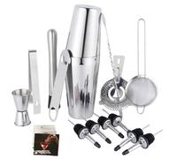 Huacan Set de Shakers à Cocktails en Acier Inoxydable Boston Shaker 750/550ml - Coffret 15 Pièces