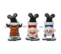 HuadaXtai 2X Jouets à Remonter 3 Pièces, Jouets à Remonter pour Noël, Ornements Jouet Mécaniques de Noel avec Père Noël Marche et de Saut, Fournitures de Fête pour Festival, Cadeau Noël pour Enfant