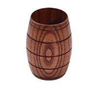 HuadaXtai à Bière en Bois Artisanale Tasse Baril Forme Naturelle Tasse Thé Café Résistante Conçue en Bois Massif Finition Soignée Convient aux Hommes, S without Handle