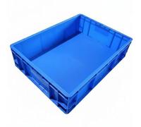 HuadaXtai Bac de Stockage Industriel Boîte Empilable Logistique Conteneur Solide en HDPE Structure Renforcée Pratique pour Atelier Utilisation Industrielle, Bleu, EU5616