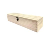 HuadaXtai Boîte En Bois avec Couvercle à Charnière, Boîte de Rangement En Bois, Coffre, Boîte à Souvenirs Rustique Inachevée Rectangulaire pour Fête à, 36.8 cm x 9.8 cm x 8 cm