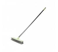 HuadaXtai Brosse à Poils Durs Brosse de Sol Brosse de Nettoyage Balai Brosse Grattoir Poils Fermes Gardant au Sol Manche Long, Brosse De Sol À Manche Droit en Soie Dure Noire 3782 Raclage Et Brossage
