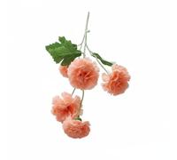 HuadaXtai Carnation Décoration Floral Faux Fleur Bouquet Spray Tige Souple Pétales Réalistes Tissu Soie pour Mariage Réception Table Maison Bureau Salon Fête , Rose , 5 Têtes