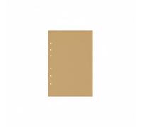 HuadaXtai Carnet à Feuilles Mobiles Recharge Cahier Cahier de Bureau Papier sans Bois Écriture Agréable Feuilles Perforées Format Universel pour Recharges, Kraft, A5 Vierge