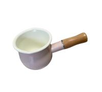 HuadaXtai Casserole Mini Saucepans Poêle à Lait Bois Émaillé Non Collant Ergonomique pour Restaurant Salle de Thé Hôtel Maison 9cm Adapté à Petit-déjeun, ROSE