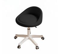 HuadaXtai Chaise de Coiffure Réglable Chaise de Maquillage Fauteuil Seau Chaise à roulettes Chaise d'Intérieur Revêtement Lisse Siège Confortable Dossier Courbé, Noir