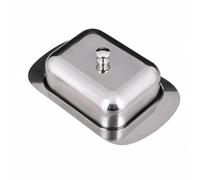 HuadaXtai Conteneur à Beurre Rectangulaire En Acier Inoxydable Robuste Plat Table En Acier Inoxydable 304 Hygiénique Plateau à Beurre pr, Hôtel, Grand