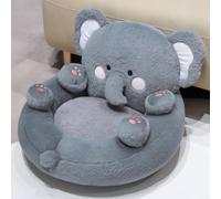 HuadaXtai Coussin de Sol avec Dossier Siège de Sol Rond Fauteuil Bas Support du Dos Ergonomique Rembourrage Profond Surface Imitation Douce Adapté à Salon, Dessin Animé Raton Laveur