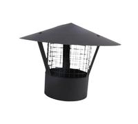 HuadaXtai Couvercle de Ventilation de Chapeau de Pluie de Cheminée, Couvercle de Cheminée de Cheminée D'aération En Acier Inoxydable Respirant, Capuchon D, Convient pour un tuyau de 125 mm