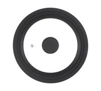HuadaXtai Couvercle Universel Pièce de Remplacement pour Poêle Couvercle Bord En Silicone Résistant à La Chaleur Convient à La Cuisine Quotidienne, Noir 21cm