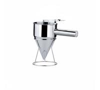 HuadaXtai Distributeur de Pâte Inox Entonnoir à Piston Ustensile de Pâtisserie de Crêpes Acier Inoxydable Alimentaire Contrôle Du Débit pour Gaufres et Pancakes, 1200ML 8MM