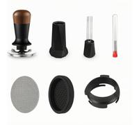 HuadaXtai Ensemble Pressage Café avec Tasseur 53 Mm Outil Répartition Écran Filtre Tapis Protection et Support Guidage pour Machine