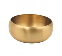 HuadaXtai Industrial Utensil Bassin à Thé Métal Bol Rond Bol de Rinçage Récipient à eau Laiton Aspect Brossé Bord Large Manipulation Aisée Convient au Service Du Thé Étagère Maison Bureau16.5cmx7.2cm