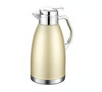 HuadaXtai Isotherme Acier Inoxydable Cafetière Carafe Paroi Double Bouton Verseur Adapté pour Utilisation Familiale Bureau Maison, Gold, 2.5L