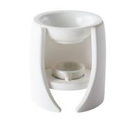 HuadaXtai Lampe à Parfum Blanche Brûleur d'Huiles Fondoir à Cire Diffuseur d'Arômes Céramique Chaleur Uniforme par Bougie pour Atmosphère Douce au Salon Chambre