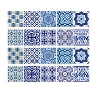 HuadaXtai Lot de 20 Stickers Muraux Mosaïque en PVC Imperméable, Résistants à l'huile et à La Saleté, Faciles à Nettoyer et Adaptés à La Cuisine, # 4 20x20cm