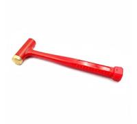 HuadaXtai Marteau de Réparation Guitare Luthier Double Tête Maillet Outil Accessoire Têtes Cuivre Plastique Non Marquantes Frappe Contrôlée Précision en Réparation Pose Atelier, Red