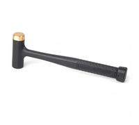 HuadaXtai Marteau de Réparation Guitare Luthier Double Tête Maillet Outil Accessoire Têtes Cuivre Plastique Non Marquantes Frappe Contrôlée Précision en Réparation Pose Atelier, Black