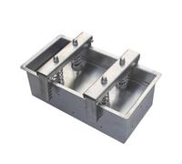 HuadaXtai Moule Presse Viande Moule Presse Compacteur Viande Presse Terrine Moule en Acier Inoxydable 304 avec Couvercle Plat et Tiges à Vis pour Pression, 4KG 320 160 100mm