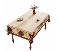 HuadaXtai Nappe Rectangulaire en PVC Imperméable Anti-Rayures avec Motif Géométrique Élégant Protège Table Efficacement Adaptée Cadre Familial Rencontres, Vert, 100x100cm
