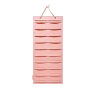 HuadaXtai Organisateur de Barrettes Cheveux Pochette Murale Suspendue Présentoir pour Accessoires Cheveux Sac en Tissu Feutrine Convient pour Chambre Bébé Porte, Rose