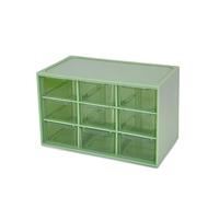 HuadaXtai Organisateur de Rangement Boîte Tiroirs Coffret Casier Transparent Modulable Tiroirs Retirables Empilable pour Perles Bijoux Composants Bureau Maison, Vert
