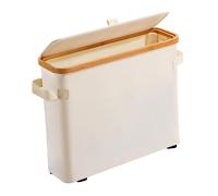HuadaXtai Panier à Papier Toilette Faisant Office de Système de Rangement : Un Porte-rouleau et Un Conteneur à Papier Toilette avec Une Base surélevée pour Le P, beige