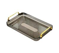 HuadaXtai Plateau de Service pour Table Basse Servant à La Fois de Bol de Rangement et D'organisateur. Bol Décoratif avec Poignées, En Polypropylène Facile, gra